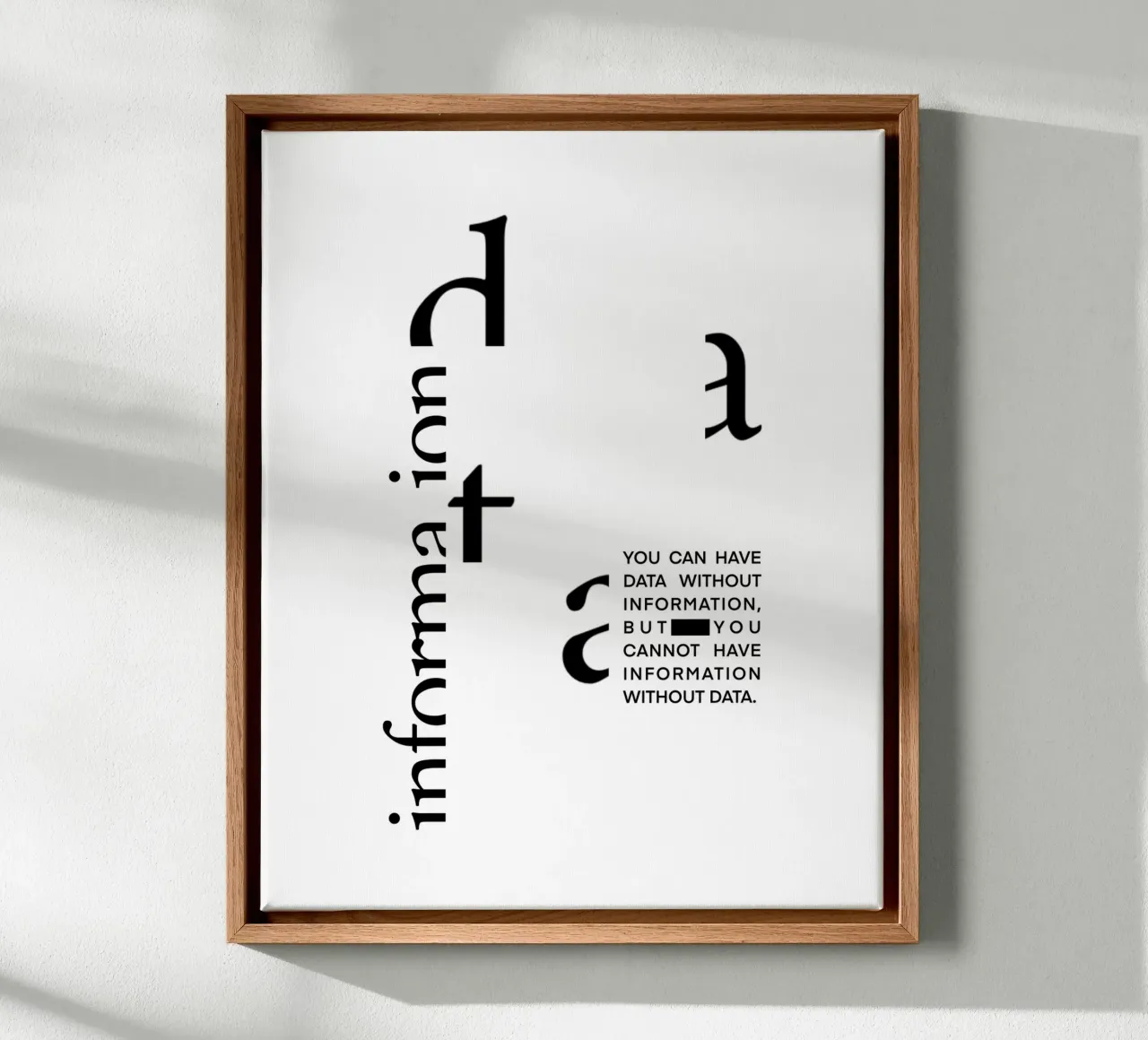 Data without information canvas van LIMITED EDITION LETTERS