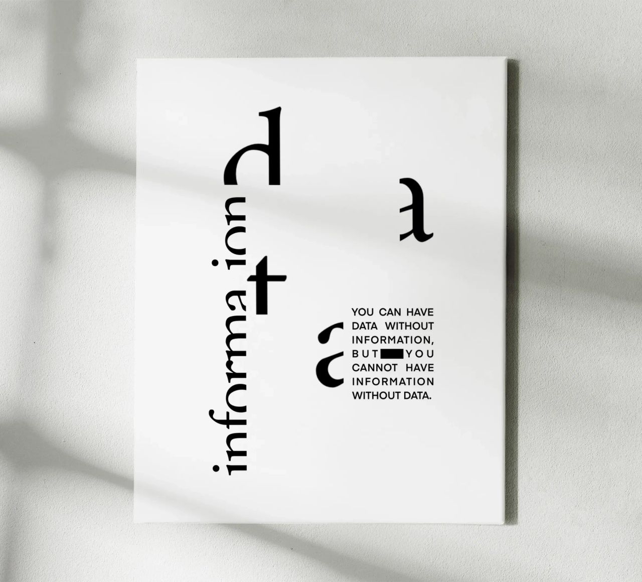 Data without information tela da LIMITED EDITION LETTERS