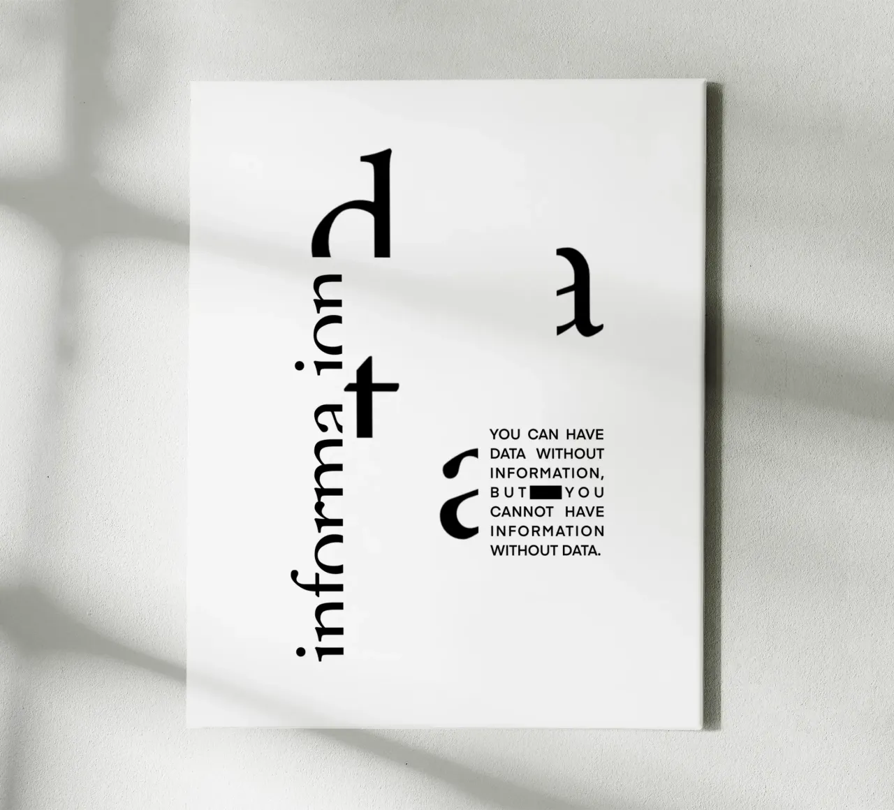 Statement Poster, Data Science, Poster Daten, Datenanalyse tela da LIMITED EDITION LETTERS