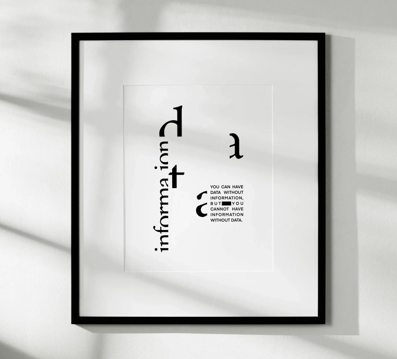 Data without information carta hahnemühle da LIMITED EDITION LETTERS