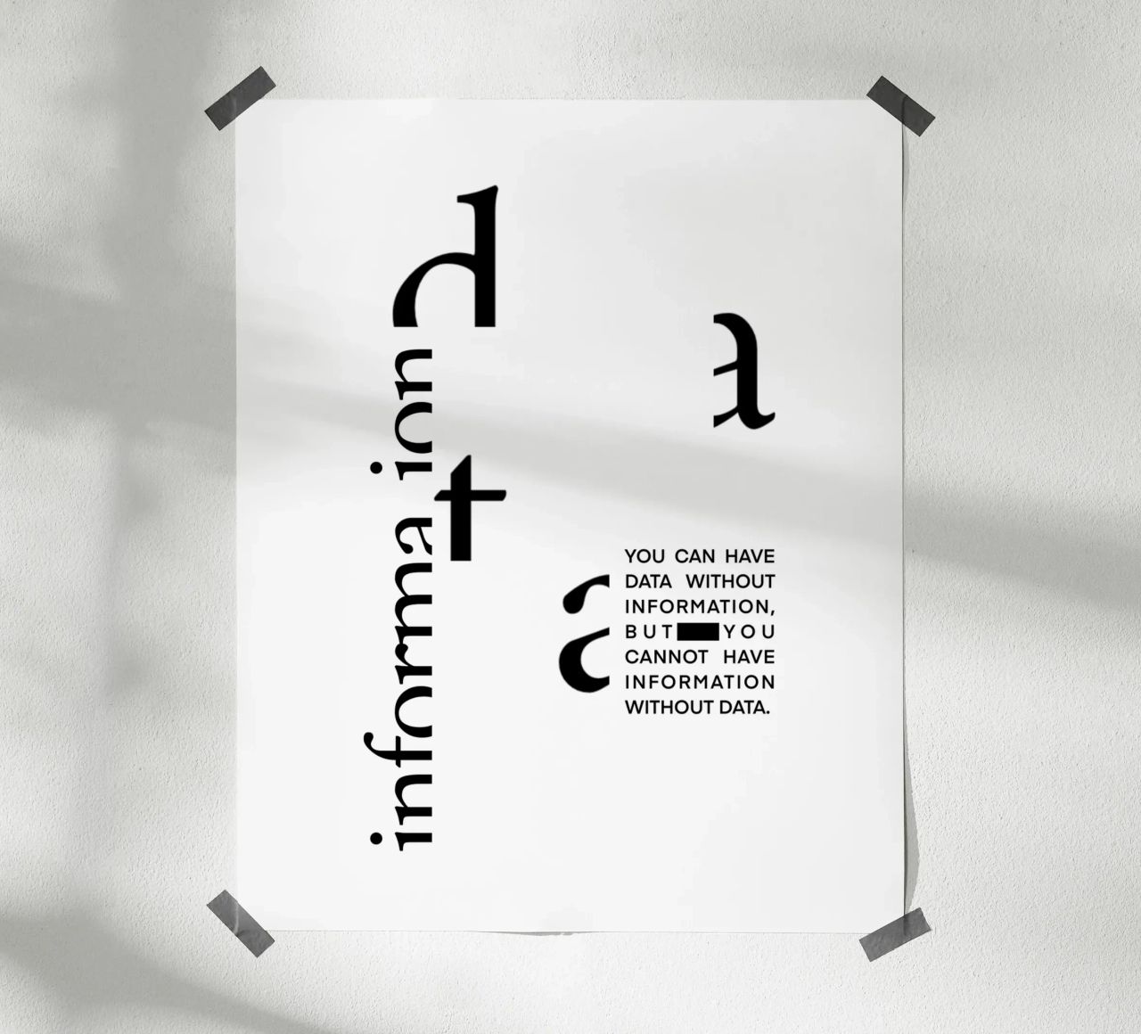 Data without information carta hahnemühle da LIMITED EDITION LETTERS
