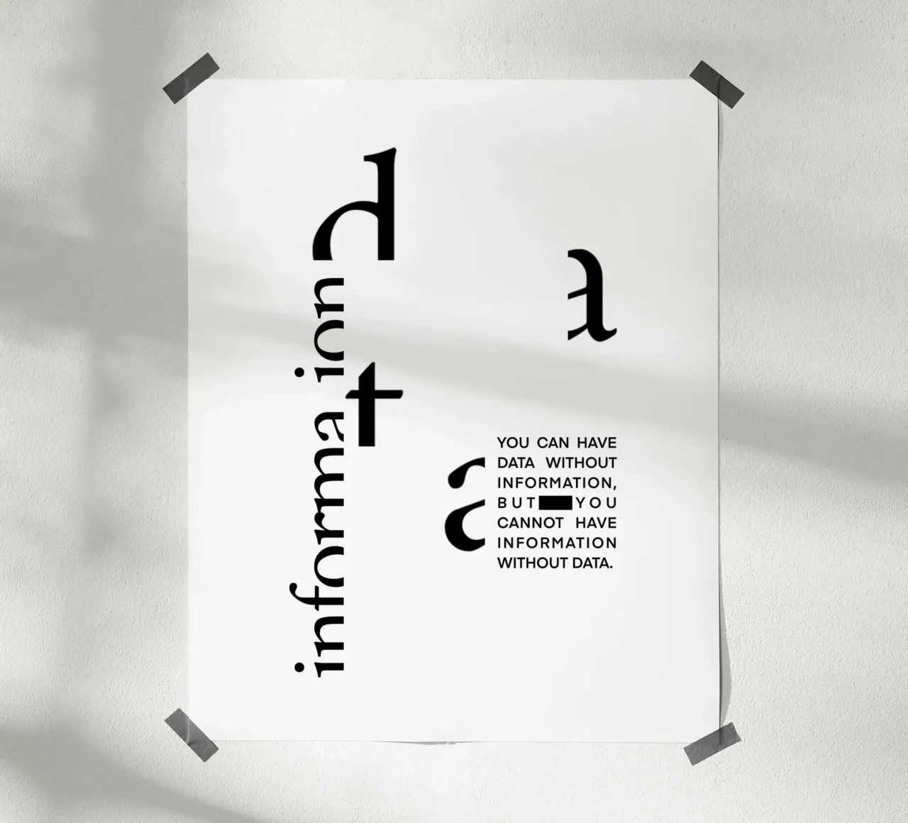 Data without information Hahnemühle von LIMITED EDITION LETTERS