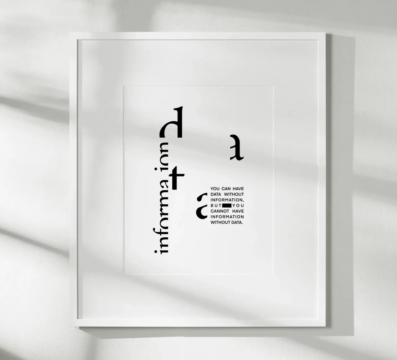 Data without information Hahnemühle von LIMITED EDITION LETTERS