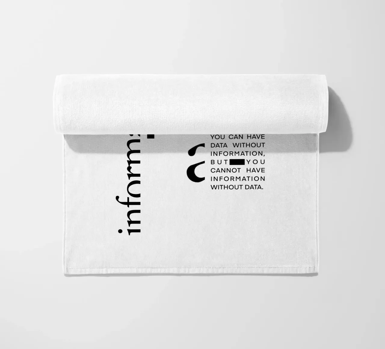 Data without information Strandtuch von LIMITED EDITION LETTERS