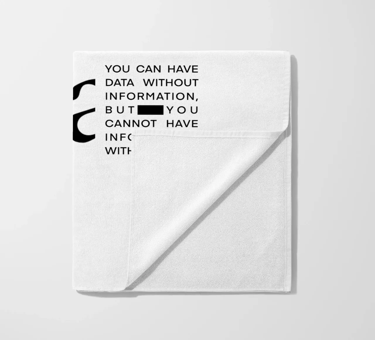 Data without information Strandtuch von LIMITED EDITION LETTERS