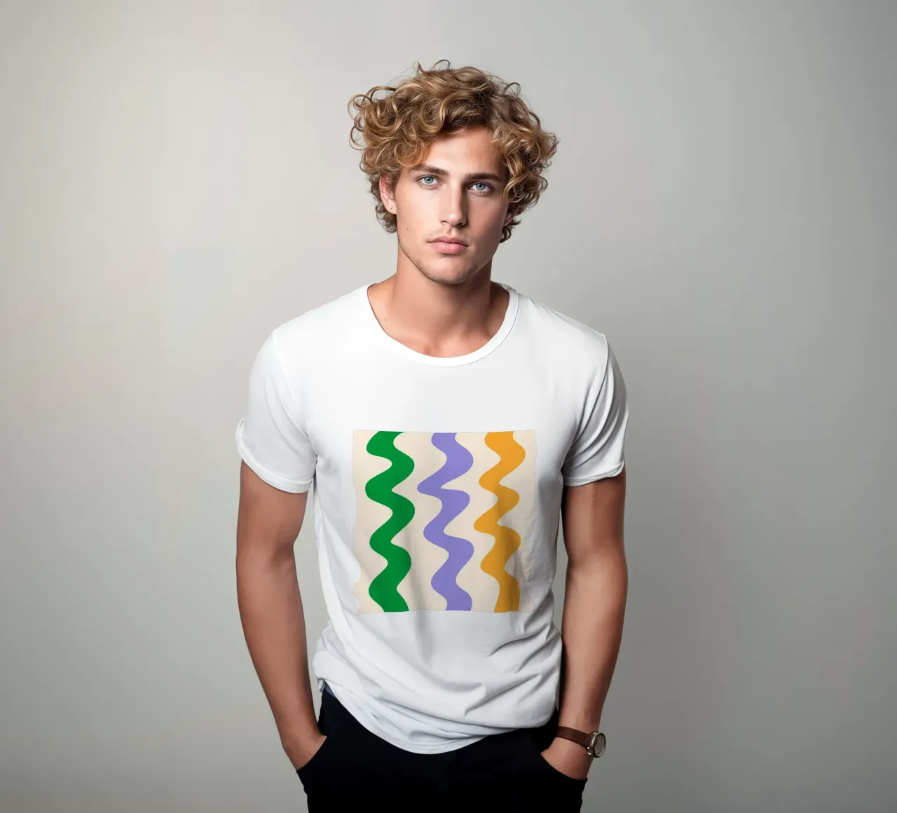 Linee a ghirigori t-shirt da Wackapacka