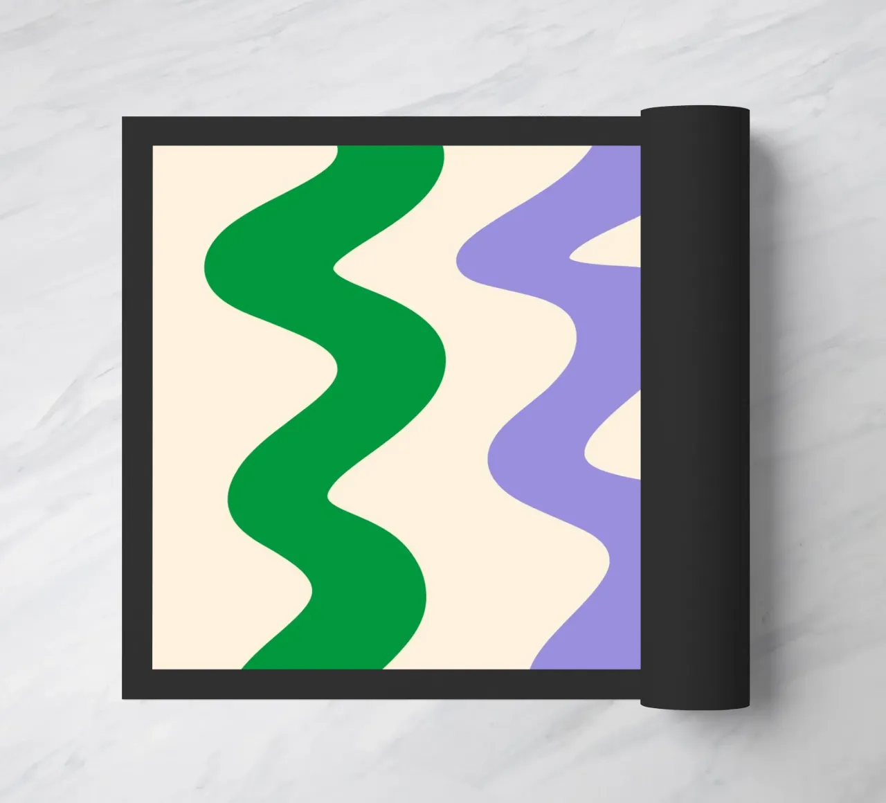 Squiggly lines doormat by Wackapacka