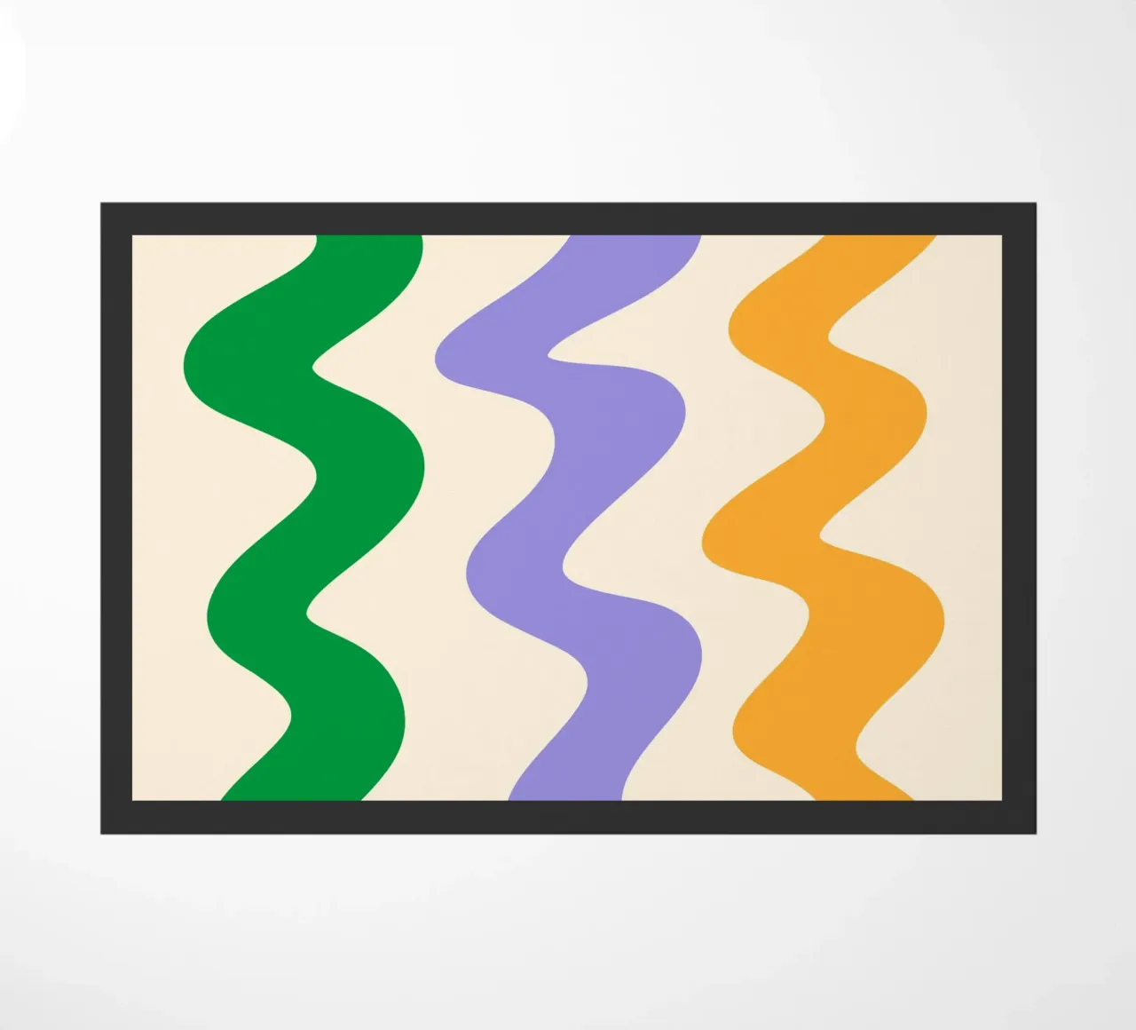 Squiggly lines doormat by Wackapacka