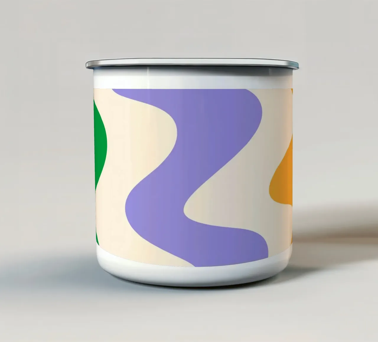 Linee a ghirigori tazza in smalto da Wackapacka