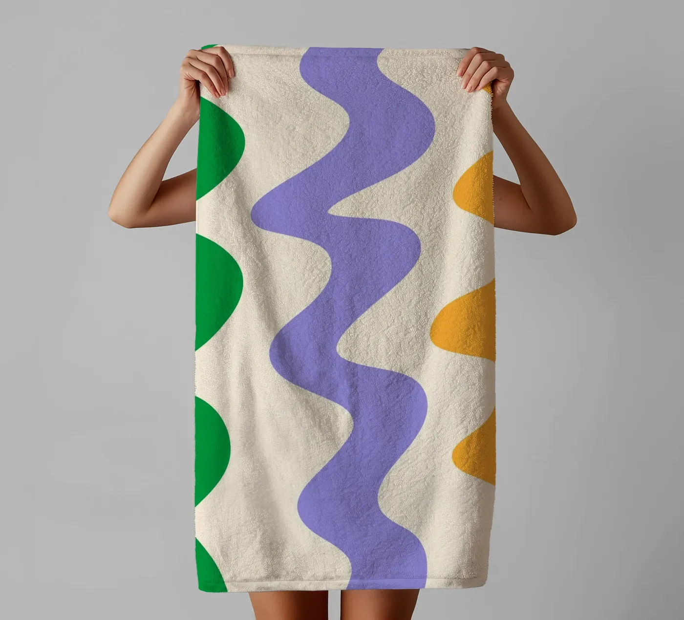 Squiggly lines towel by Wackapacka
