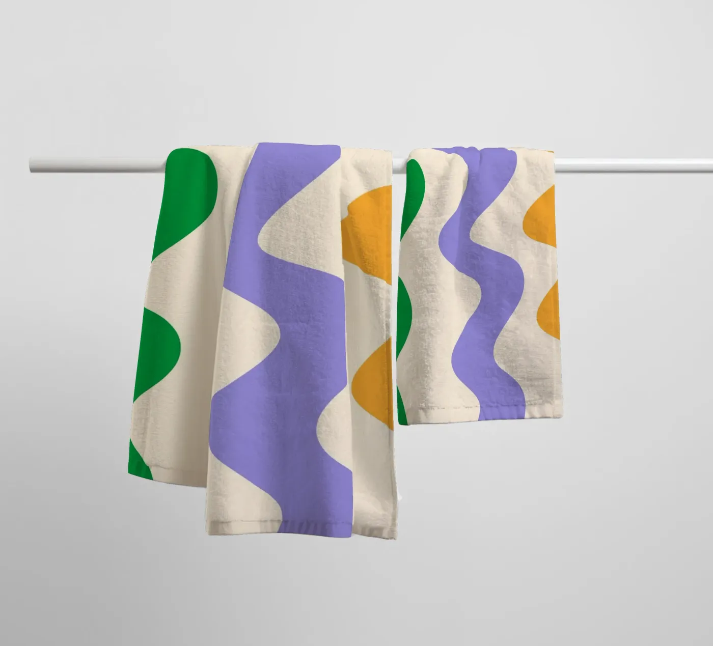 Squiggly lines towel by Wackapacka