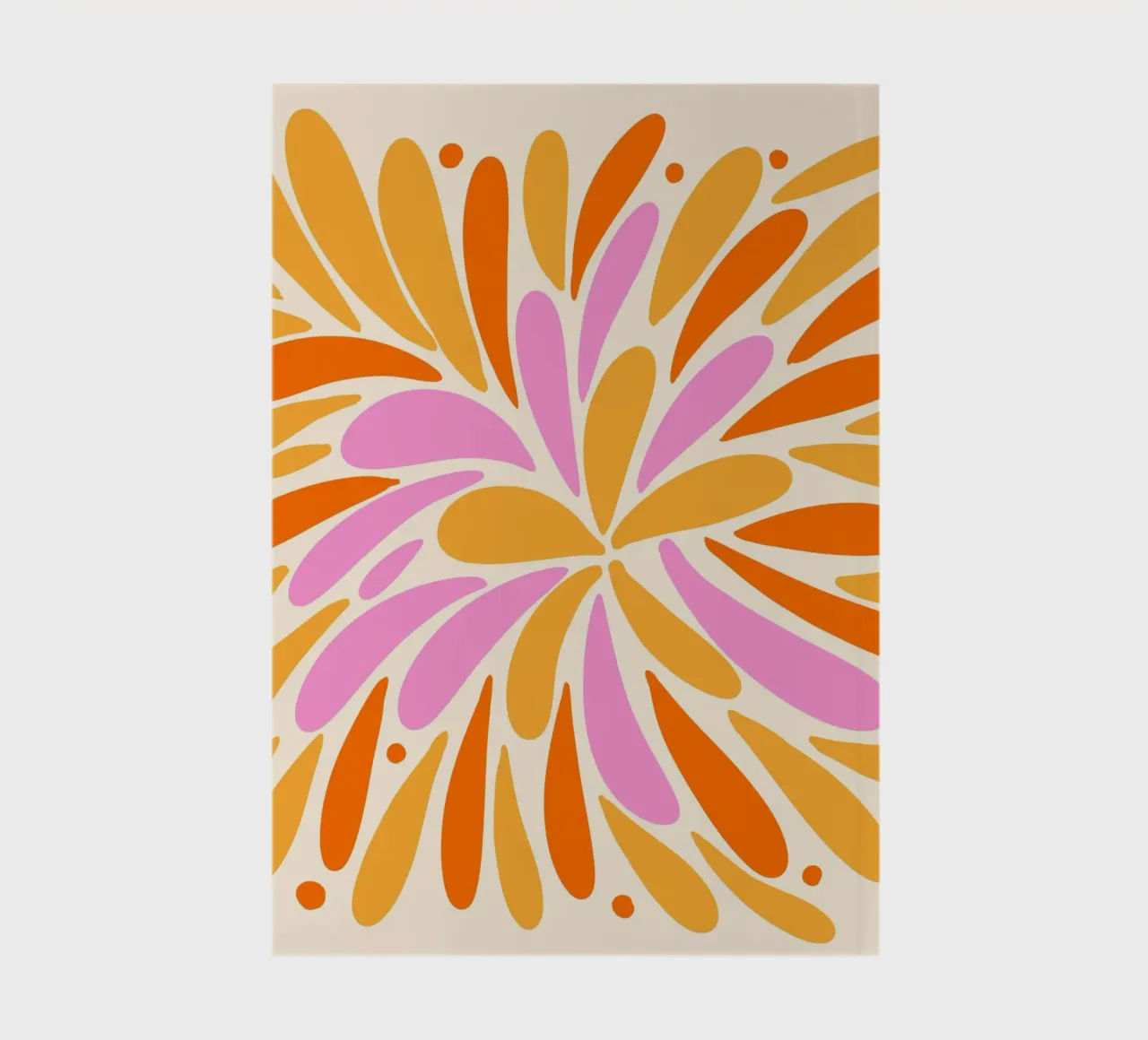Floral burst - yellow, pink, orange notebook by Wackapacka