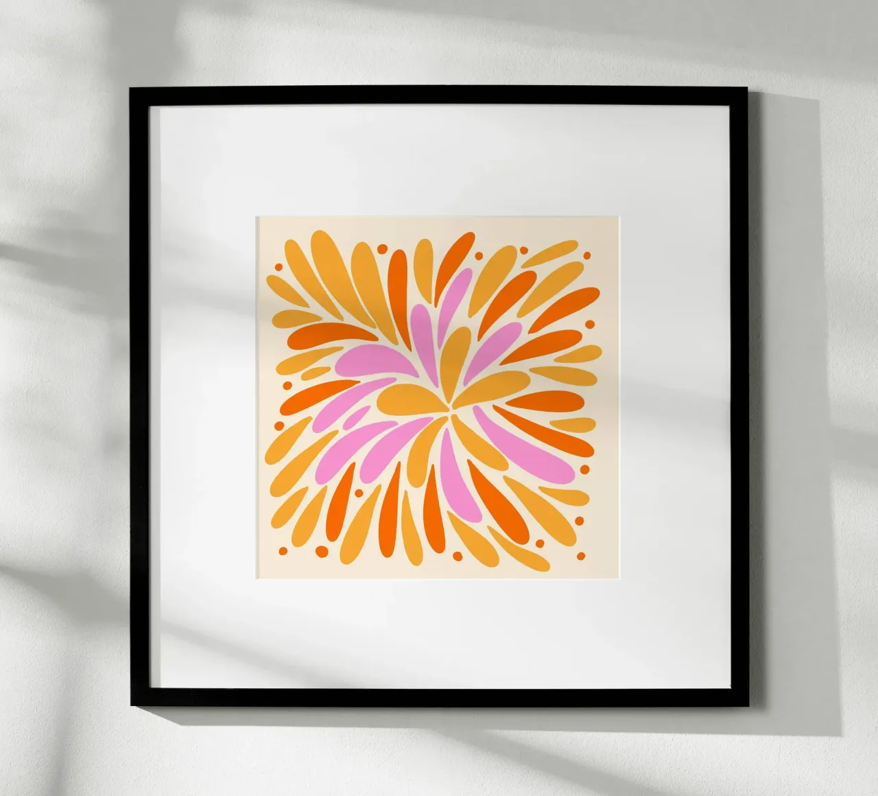 Esplosione floreale - giallo, rosa, arancione carta hahnemühle da Wackapacka