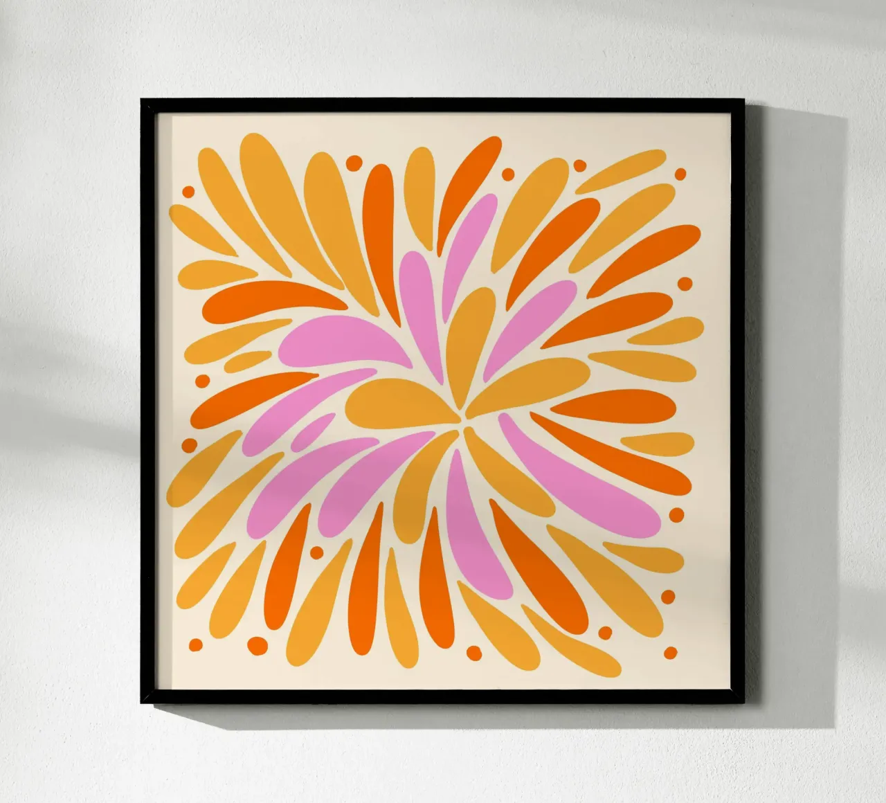 Esplosione floreale - giallo, rosa, arancione carta hahnemühle da Wackapacka
