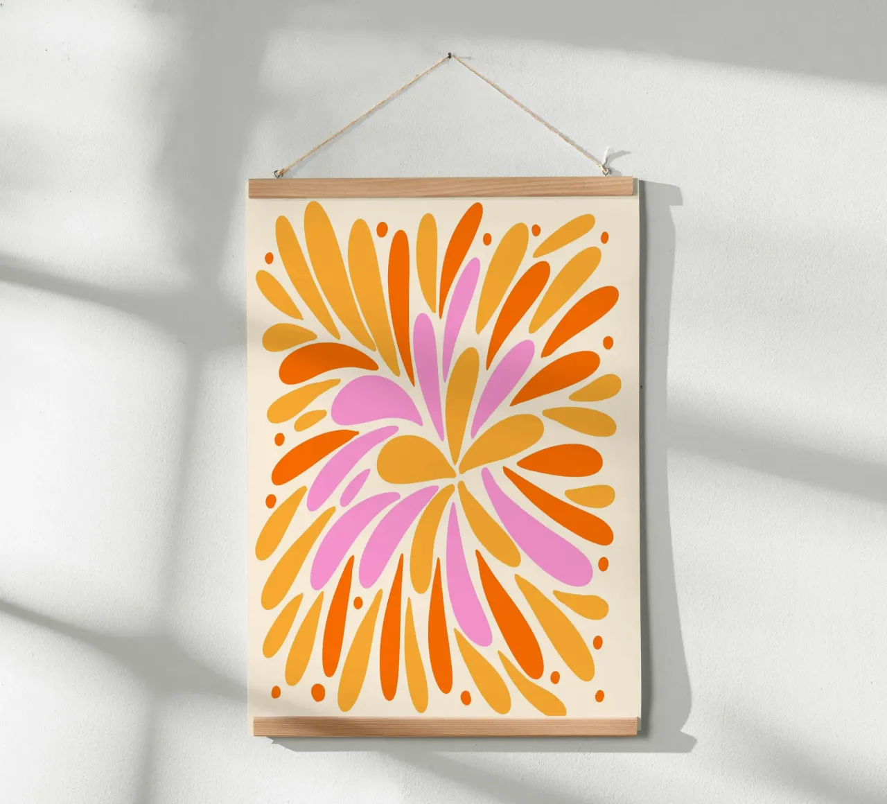 Esplosione floreale - giallo, rosa, arancione carta hahnemühle da Wackapacka
