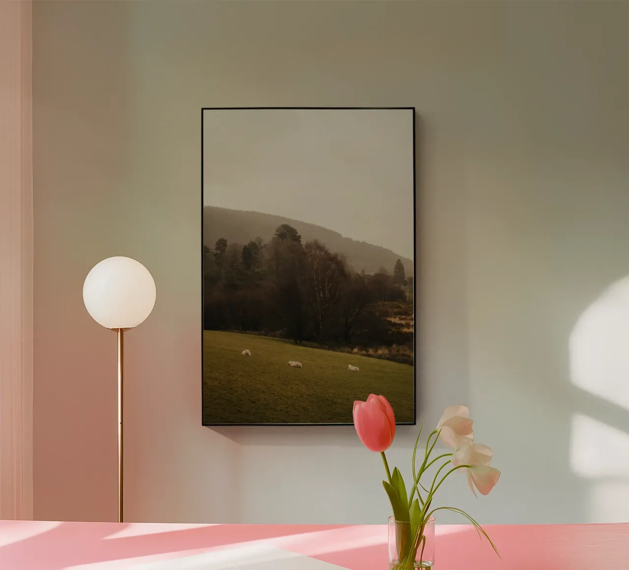 Schafe in Irland acrylic glass by Stina Freytag