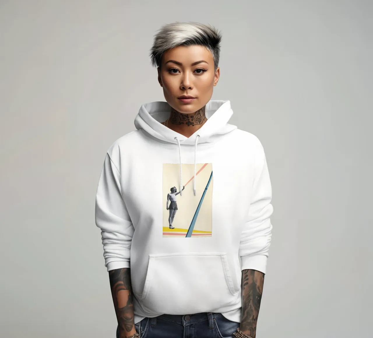 El poder de las chicas sudadera con capucha de Cassia Beck Collage