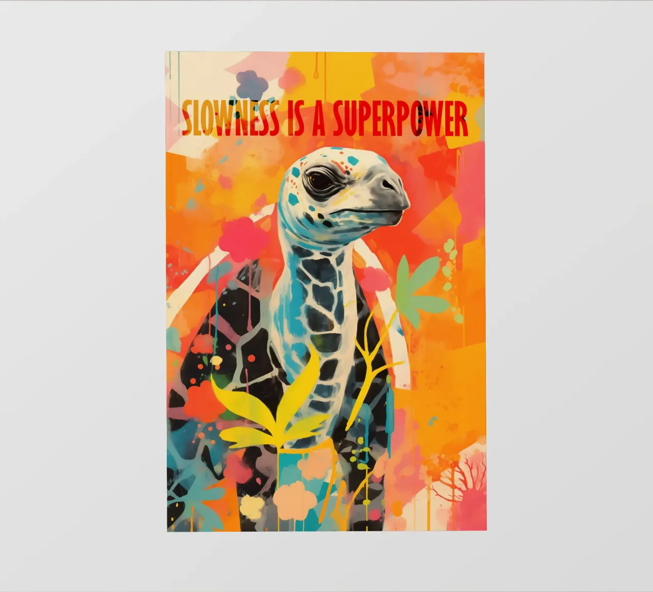 La lentezza è un superpotere | Turtle Graffiti telo in pvc da Autofocus