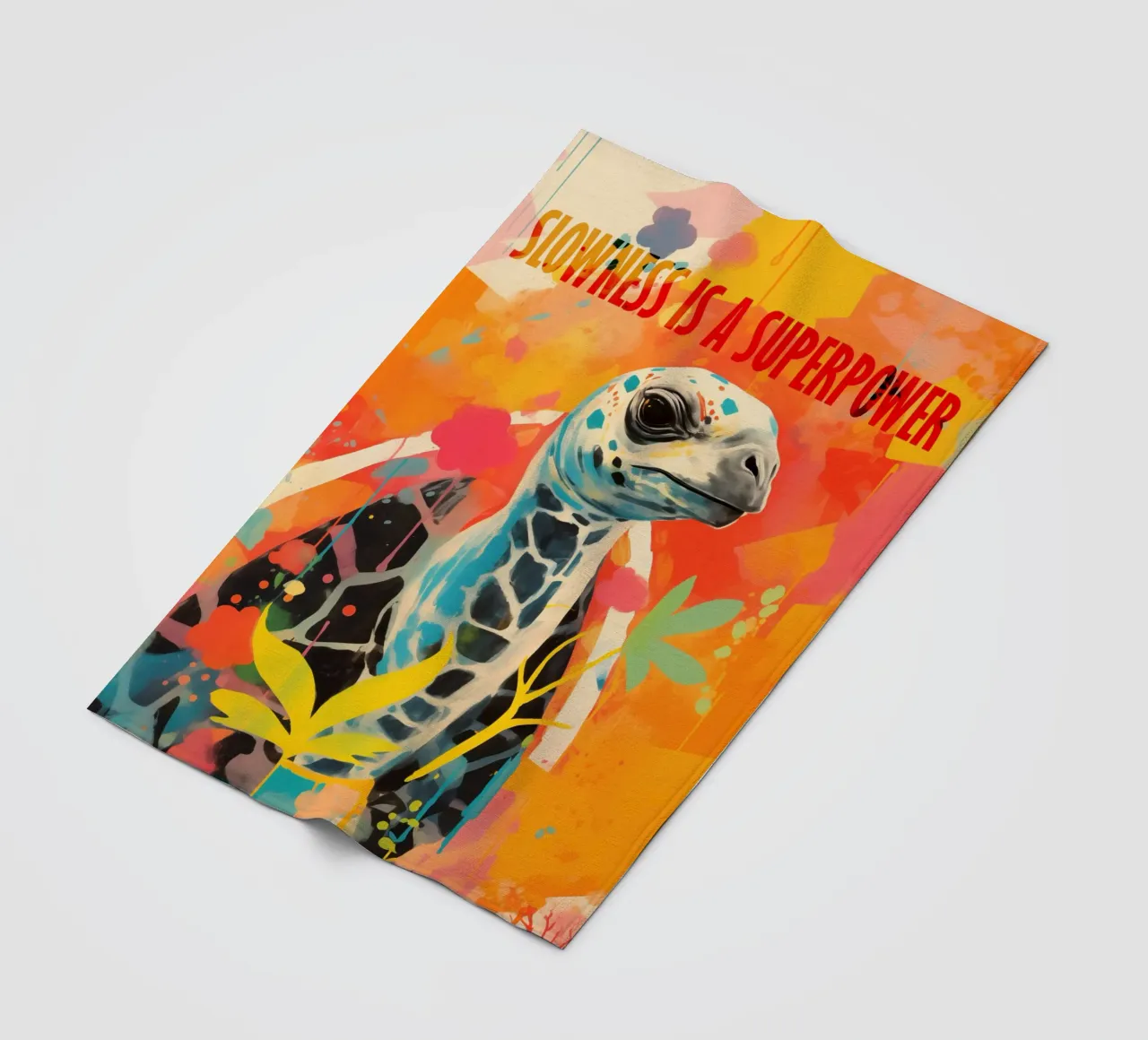 La lentezza è un superpotere | Turtle Graffiti coperta in pile da Autofocus