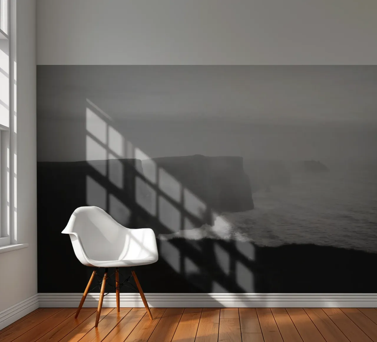 Cliffs of Moher, Irland, schwarz weiß am Abend, Querformat papel para pared de Stina Freytag