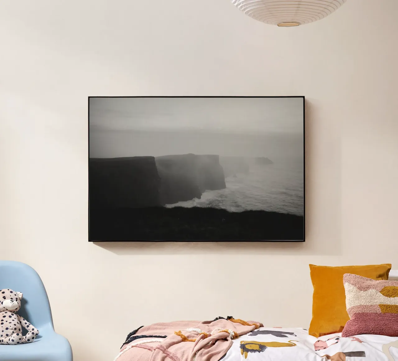 Cliffs of Moher, Irland, schwarz weiß am Abend, Querformat plexiglass da Stina Freytag