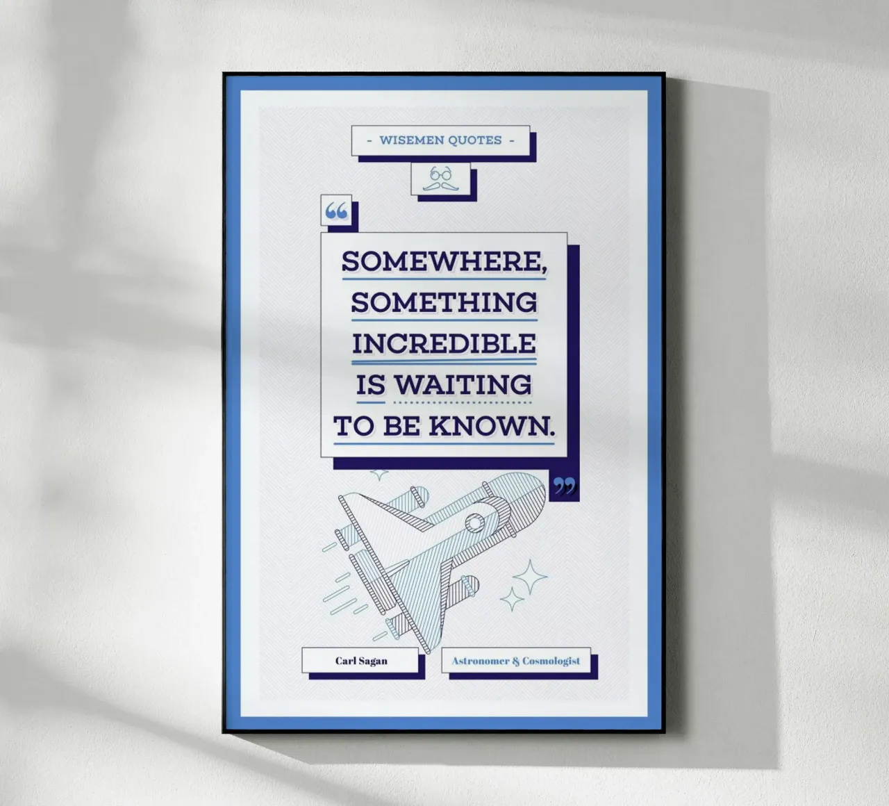 Carl Sagan plexiglass da Aycan Elijah Yilmaz