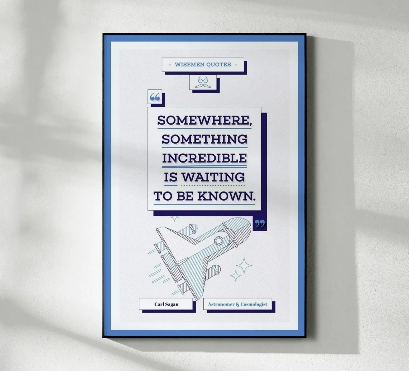 Carl Sagan plexiglass da Aycan Elijah Yilmaz