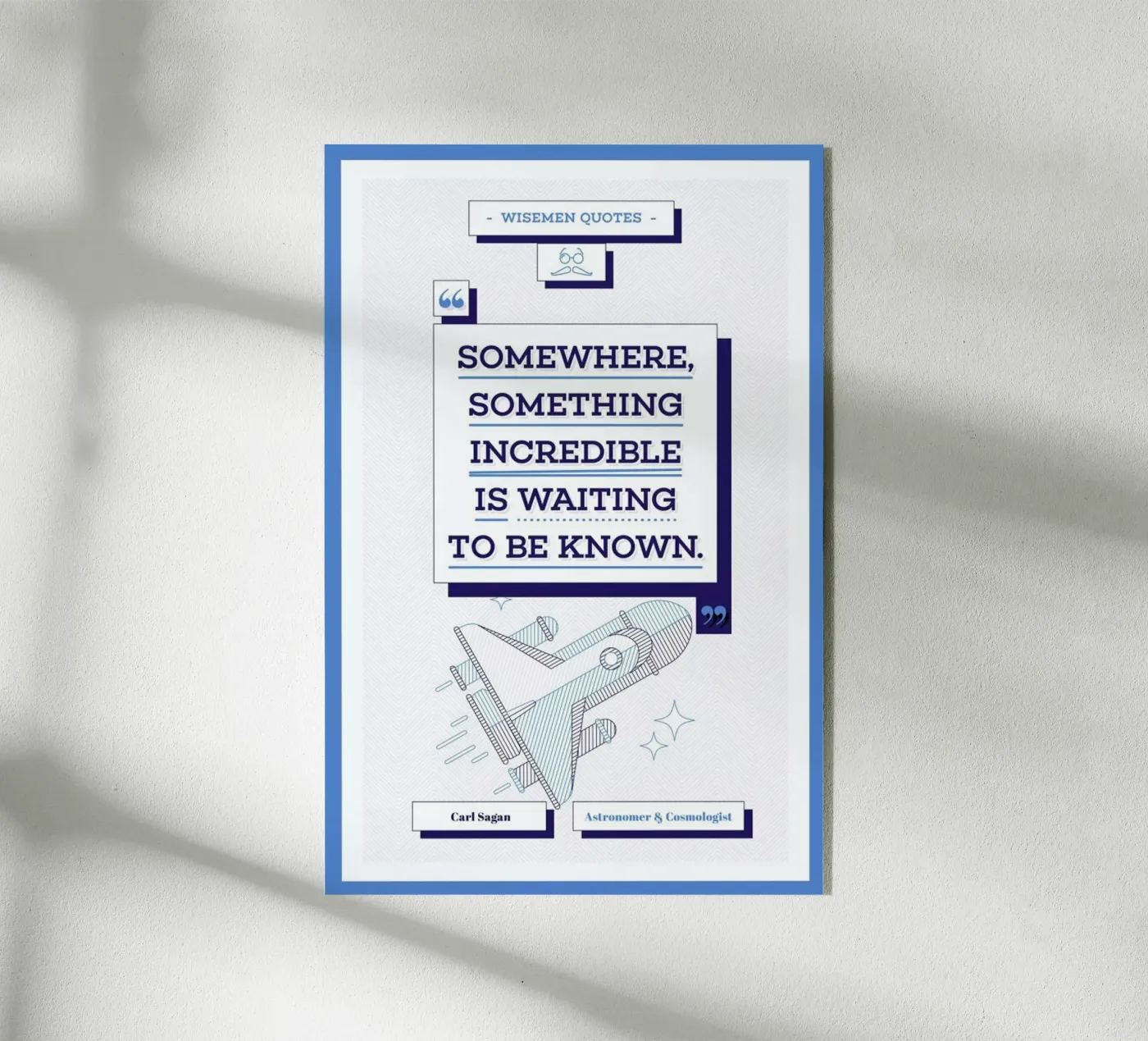 Carl Sagan plexiglass da Aycan Elijah Yilmaz