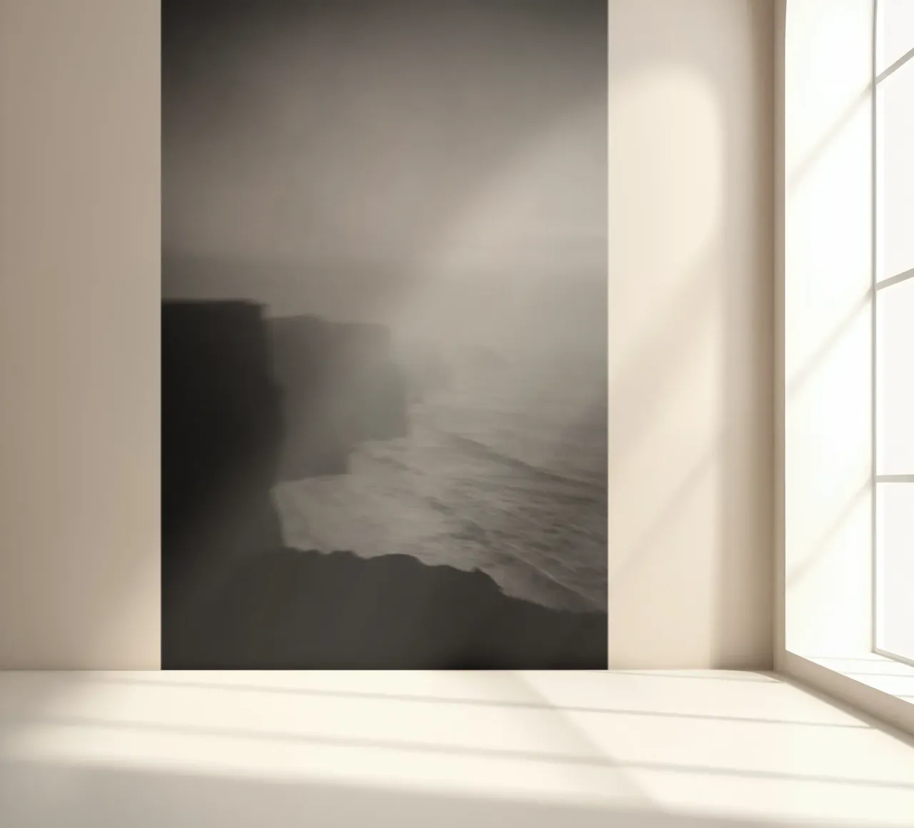 Cliffs of Moher, Irland, schwarz weiß am Abend, Hochformat photo wallpaper by Stina Freytag