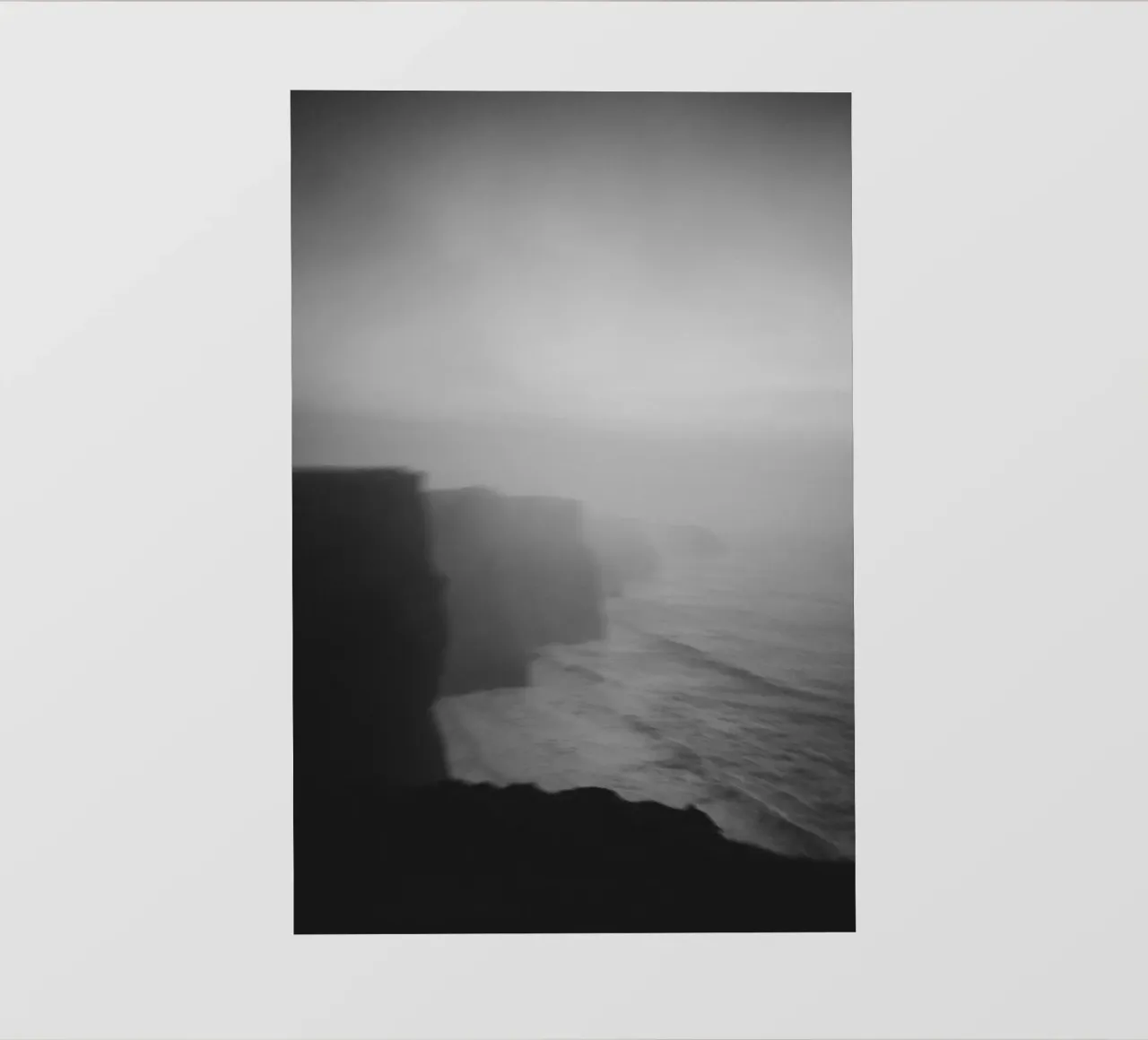 Cliffs of Moher, Irland, schwarz weiß am Abend, Hochformat photo wallpaper by Stina Freytag