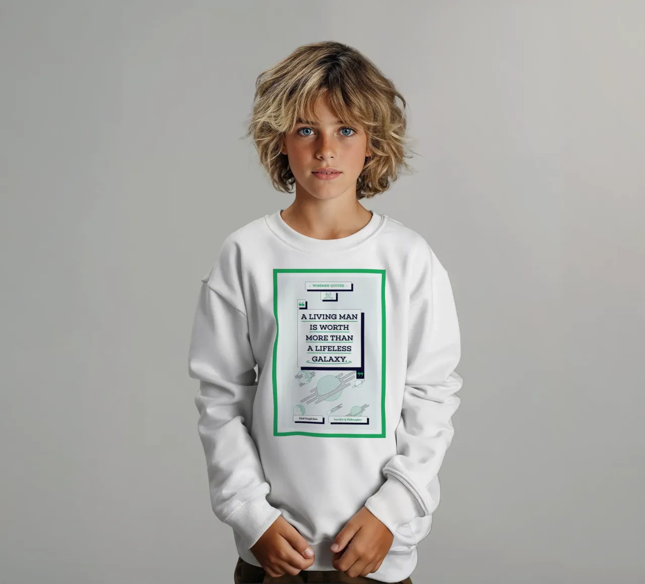 Olaf Stapledon kinder sweatshirt van Aycan Elijah Yilmaz