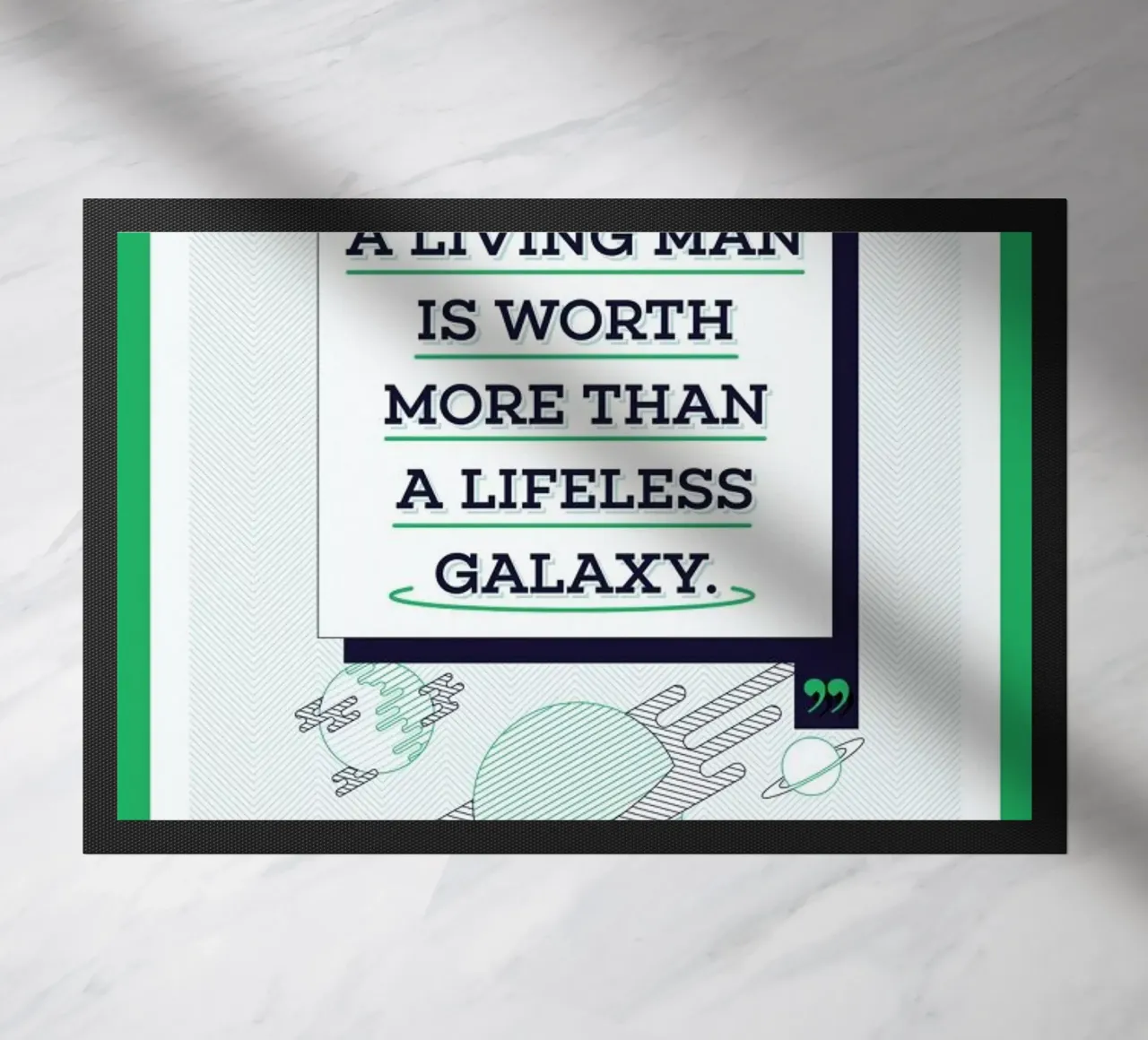 Olaf Stapledon doormat by Aycan Elijah Yilmaz