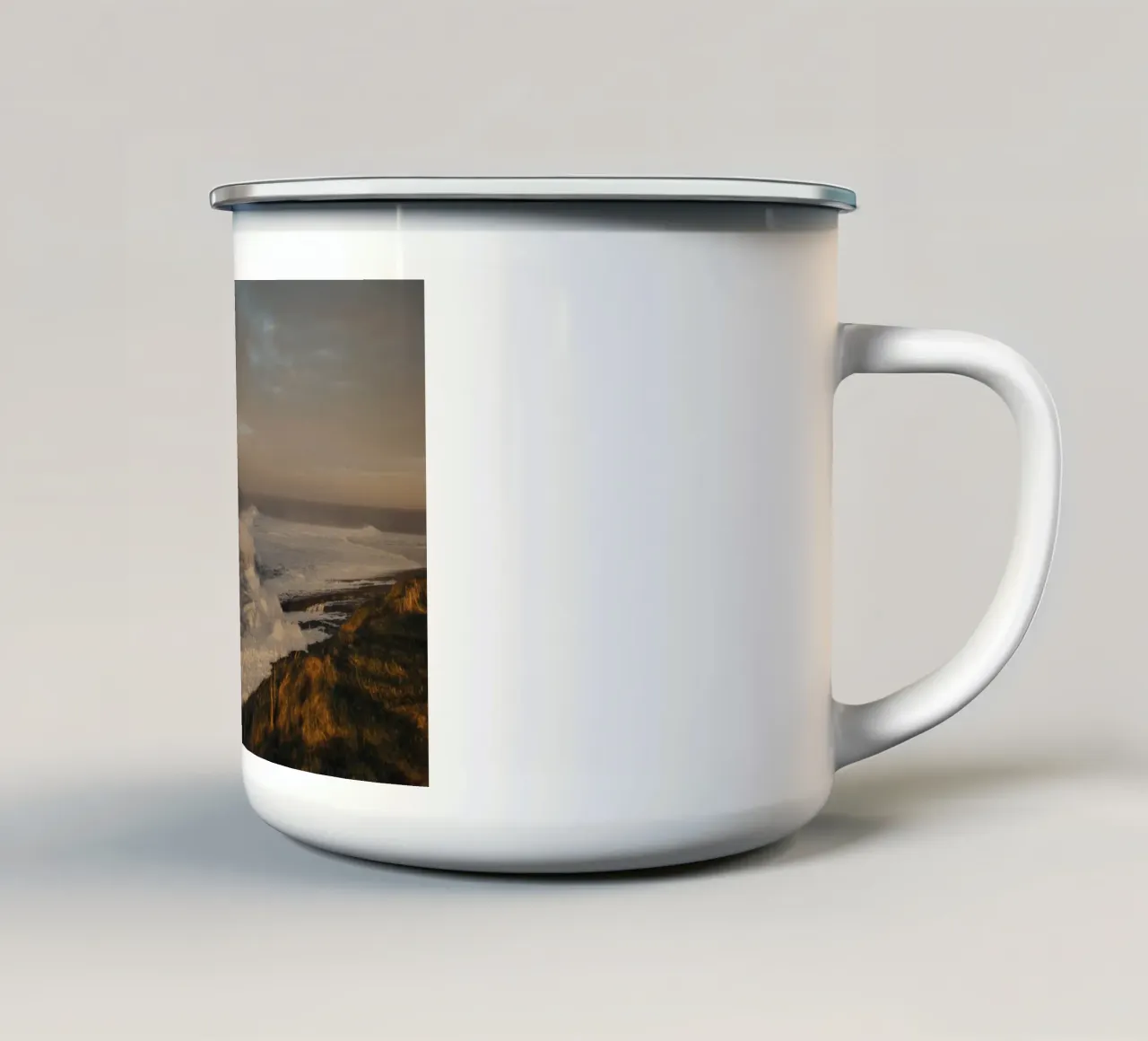 Das Meer im Sonnenuntergang, Irland tazza in smalto da Stina Freytag
