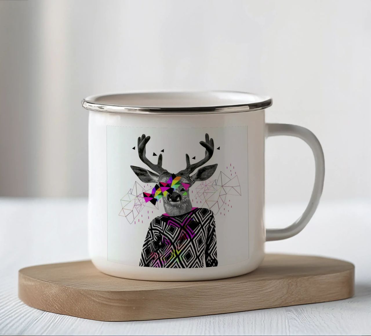 WWWW tazza in smalto da Kris Tate