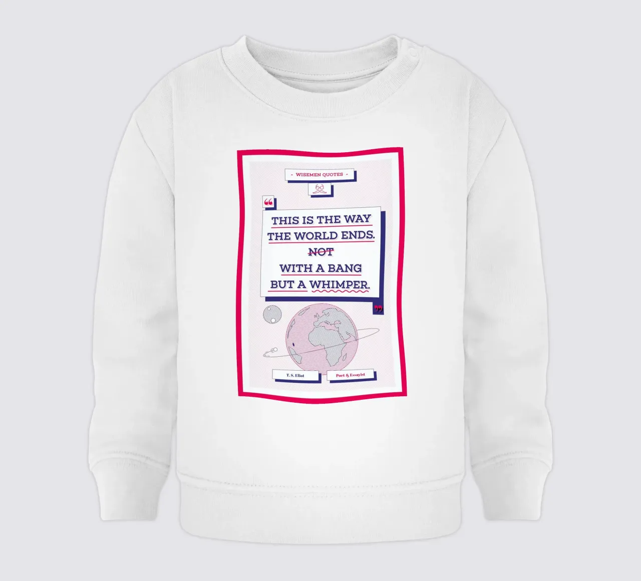 T. S. Eliot baby sweatshirt van Aycan Elijah Yilmaz