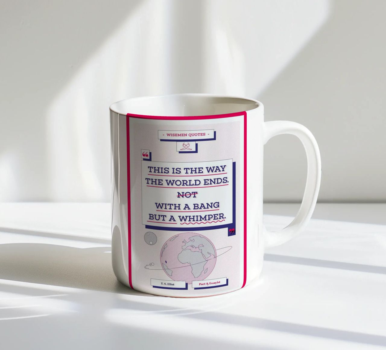 T. S. Eliot tazza in ceramica da Aycan Elijah Yilmaz