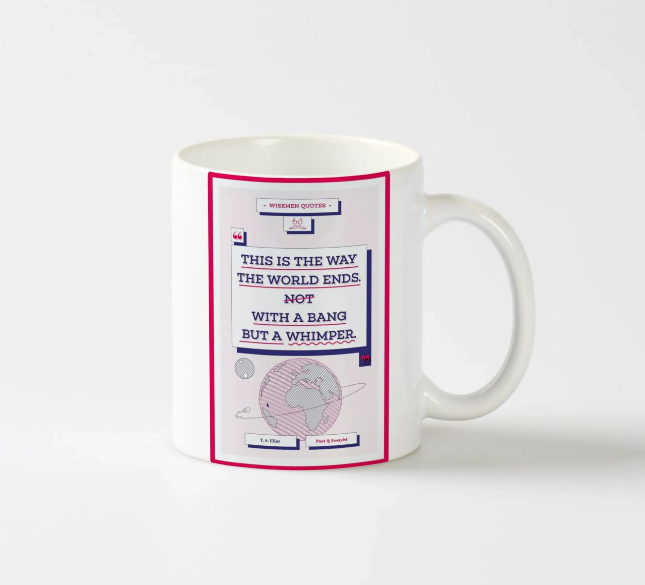 T. S. Eliot tazza in ceramica da Aycan Elijah Yilmaz