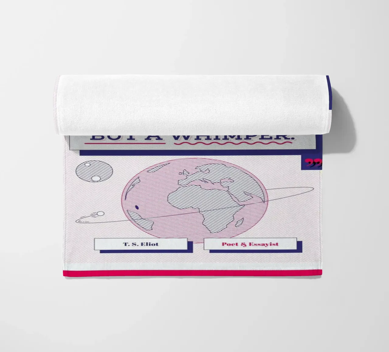 T. S. Eliot strandhanddoek van Aycan Elijah Yilmaz