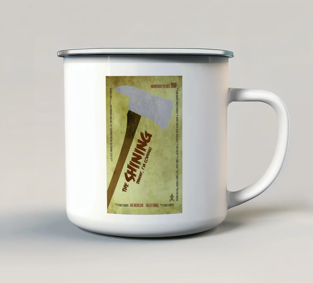 The Shining enamel mug by Aycan Elijah Yilmaz