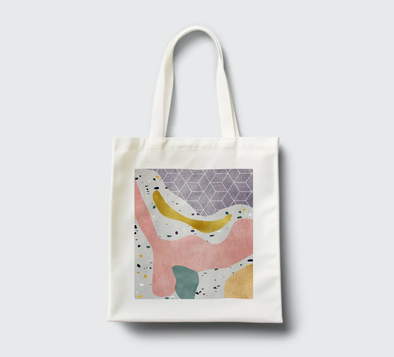 Geometric Harmony No 5 borsa in juta da treechild