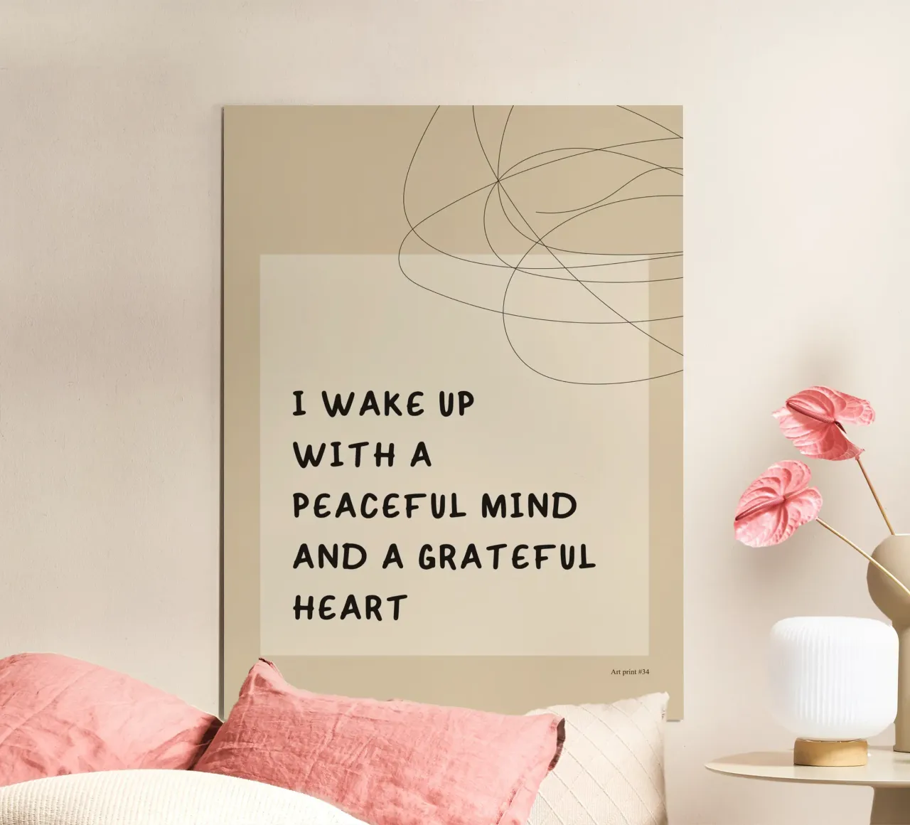 Peaceful Mind poster con telaio in alluminio da treechild