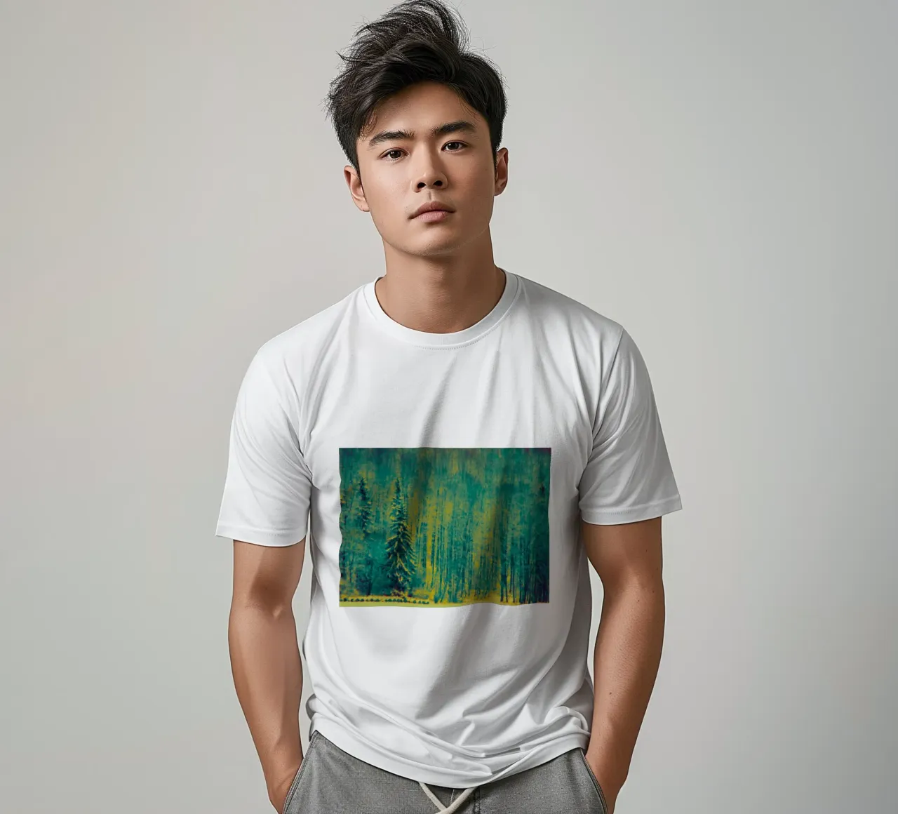 Alberi innevati nella foresta t-shirt da Something for you