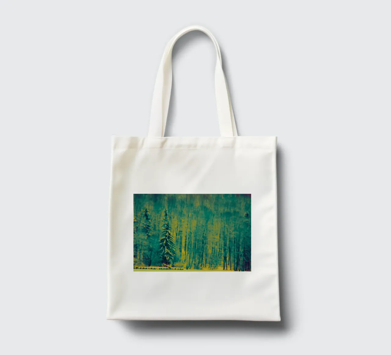 Alberi innevati nella foresta borsa in juta da Something for you