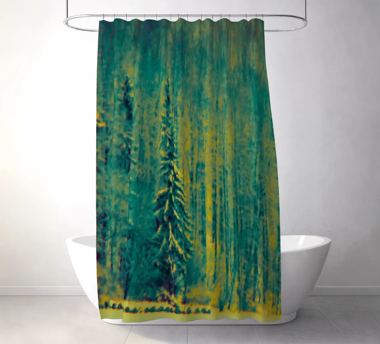Alberi innevati nella foresta tenda da doccia da Something for you