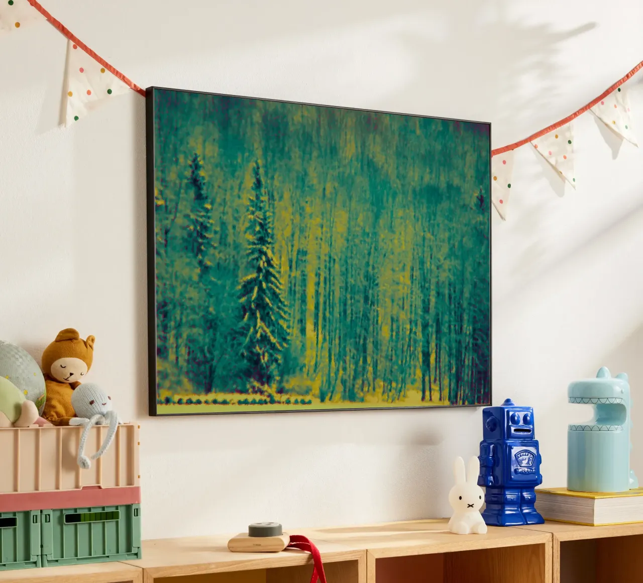 Alberi innevati nella foresta alluminio dibond da Something for you