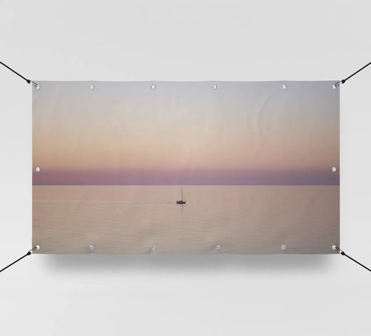 Boot im rosafarbenen Sonnenuntergang telo in pvc da Stina Freytag