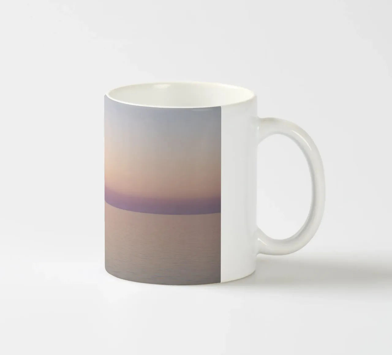 Boot im rosafarbenen Sonnenuntergang tazza in ceramica da Stina Freytag