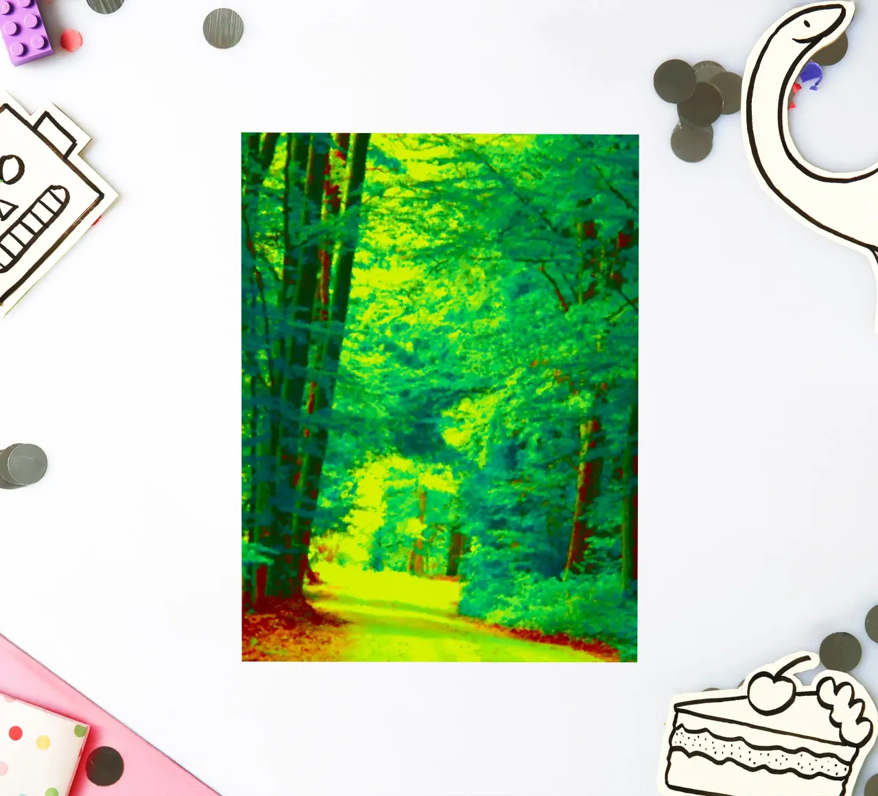 A path in the forest in summer sticker by Something for you