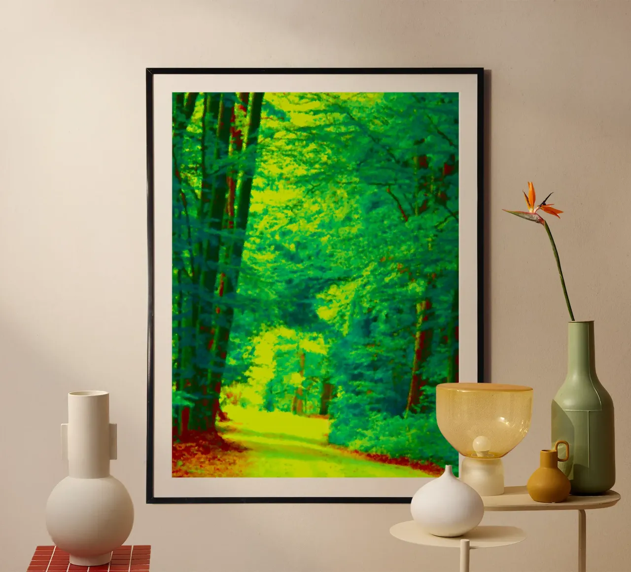 A path in the forest in summer hahnemühle by Something for you