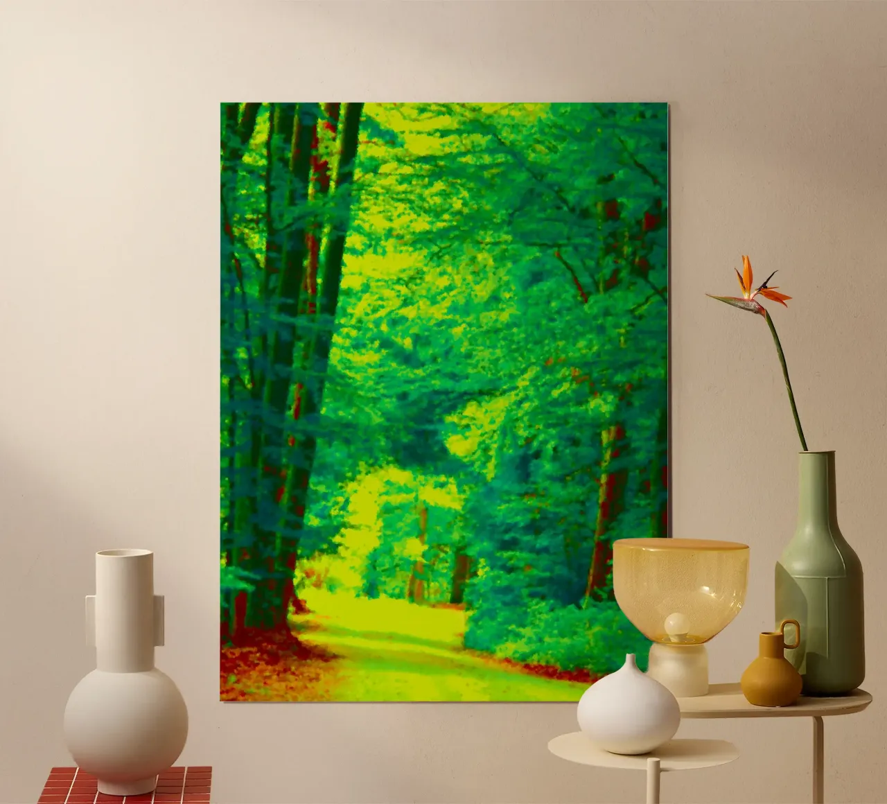 A path in the forest in summer hahnemühle by Something for you